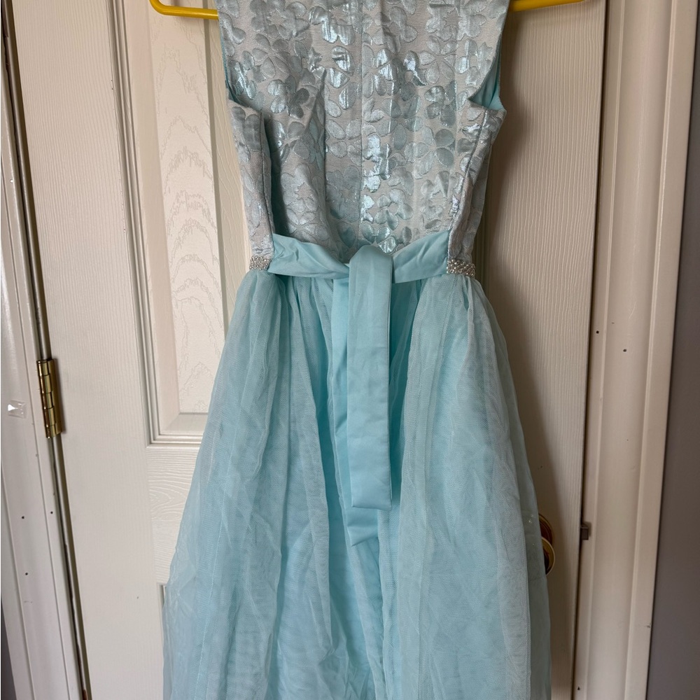 Bonnie Jean Light Blue Floral Dress - Picture 5 of 8